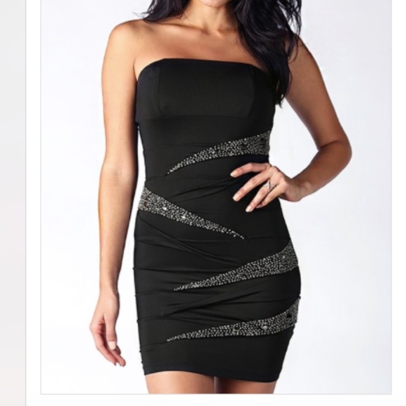black tube bodycon dress
